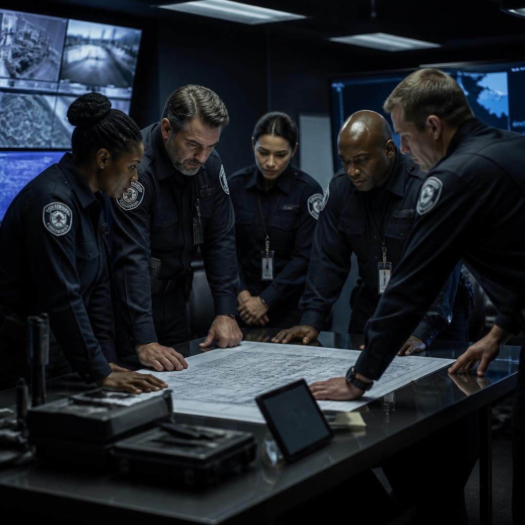 Empire Shield Solutions security and operations personnel coordinating in a command center